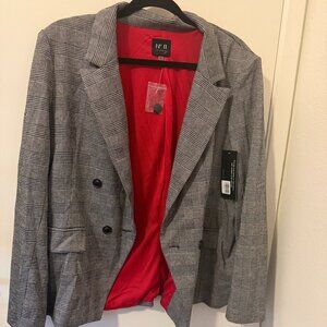 NWT No 11 Los Angeles  Soft Blazer 1X Black and White